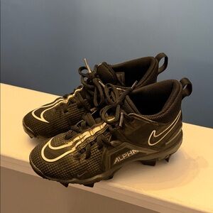 Nike Kids Black and White Alpha Cleats